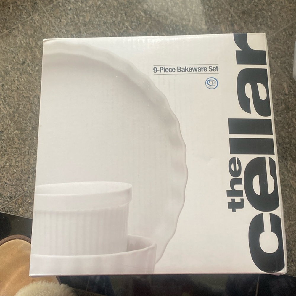 The cellar 9 piece bakeware set porcelain